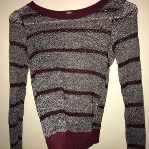 Netted Cropped Sweater